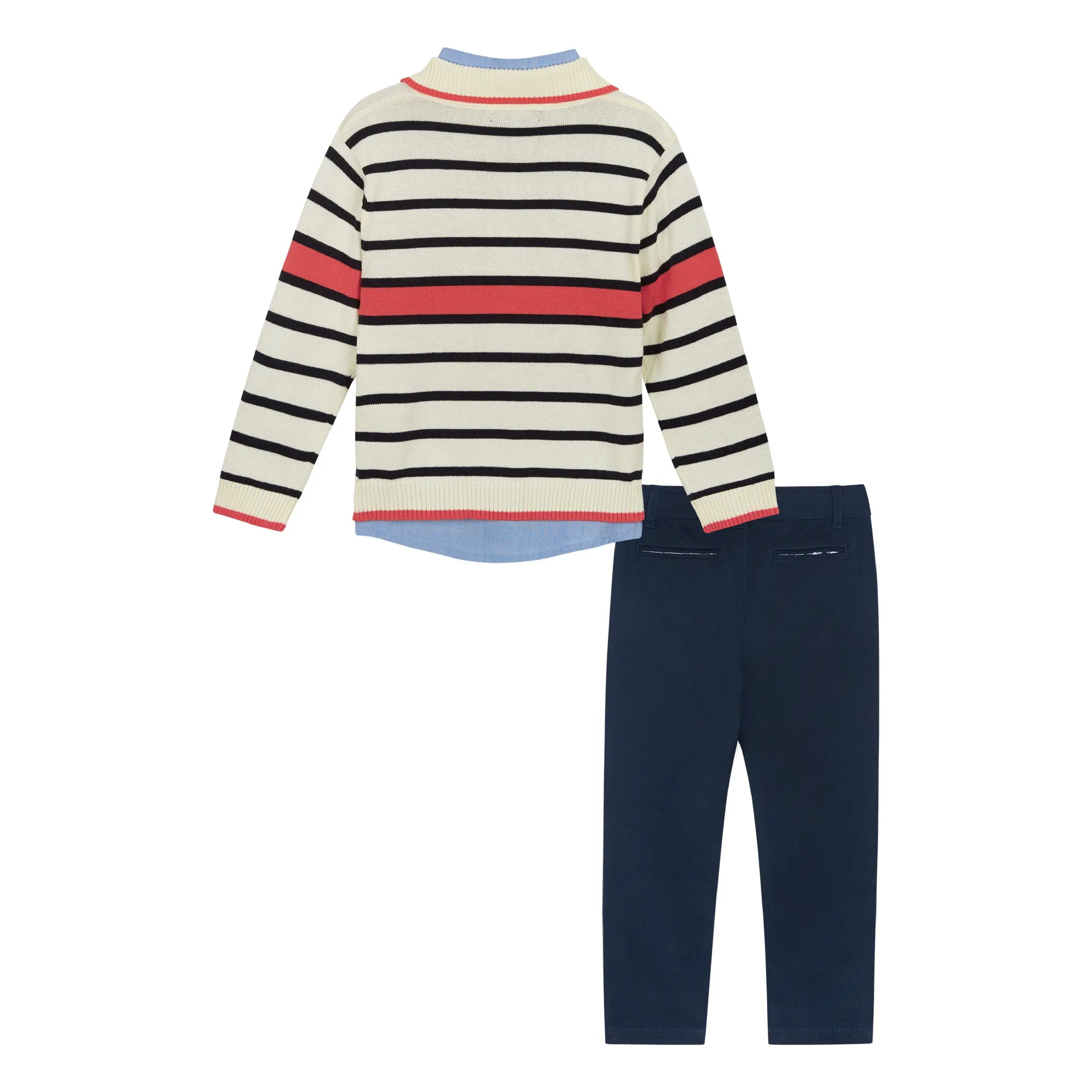 3-Piece Striped Sweater & Pant Set | Multicolor