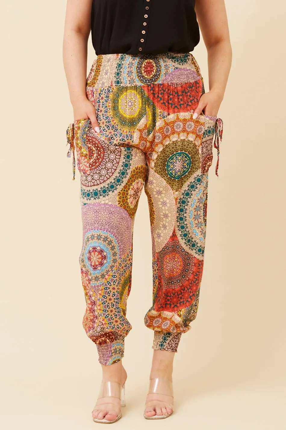 ABSTRACT PRINT HAREM PANTS