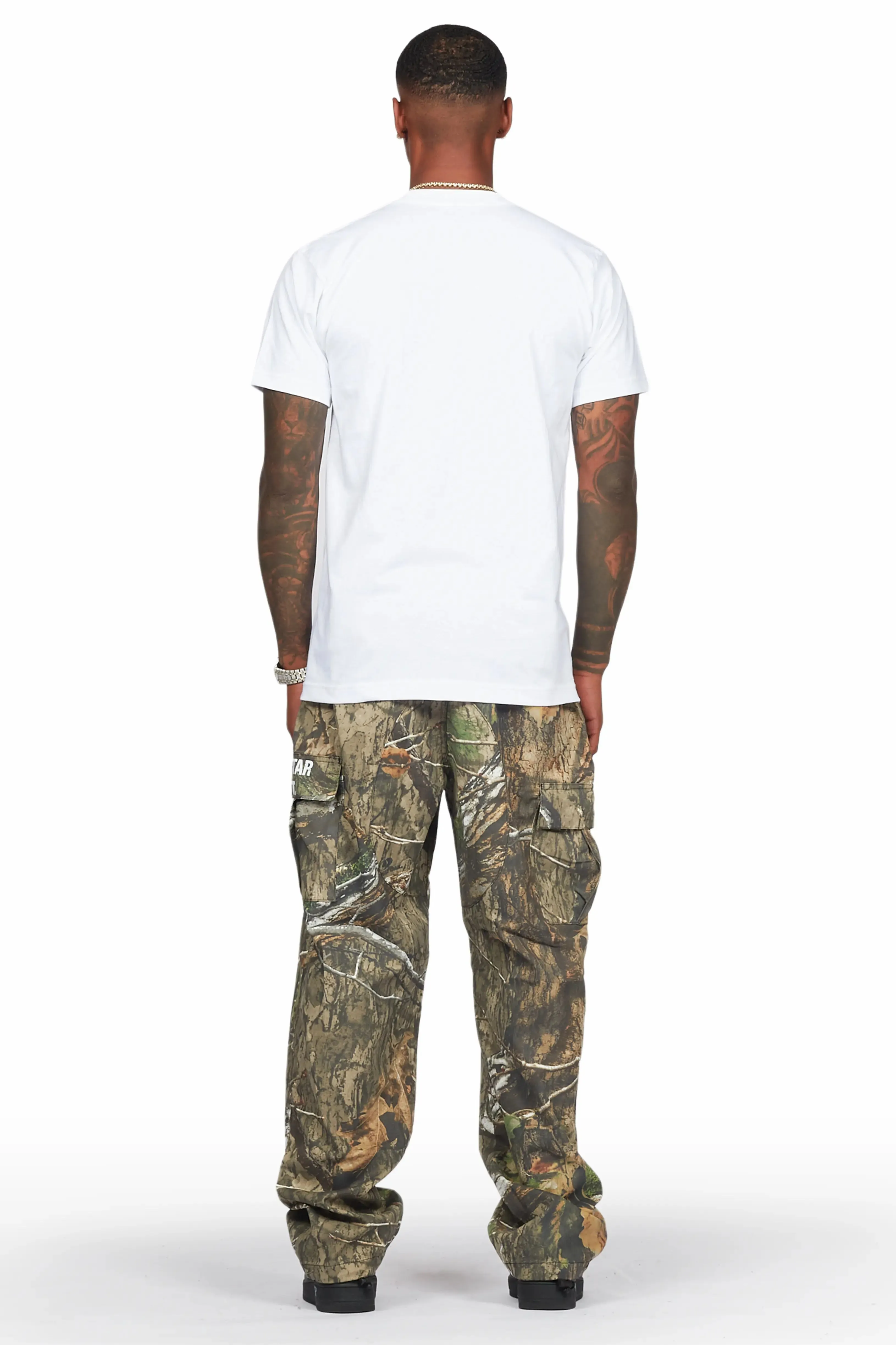 Acko Green Tree Camo Cargo Graphic Pants