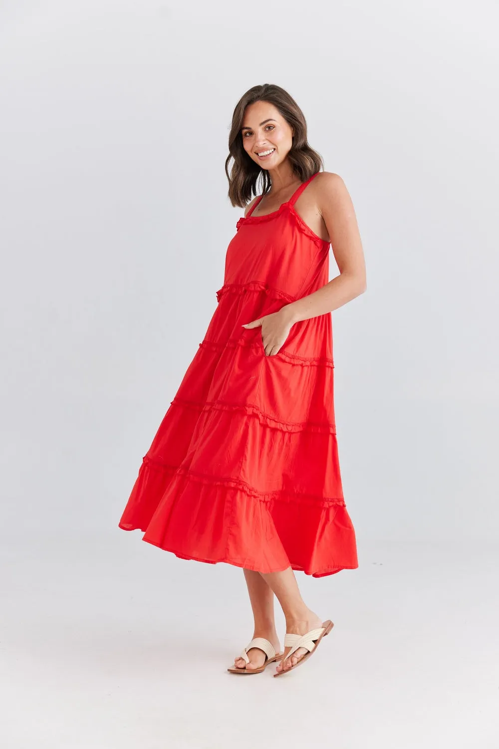 ALITA DRESS SCARLET