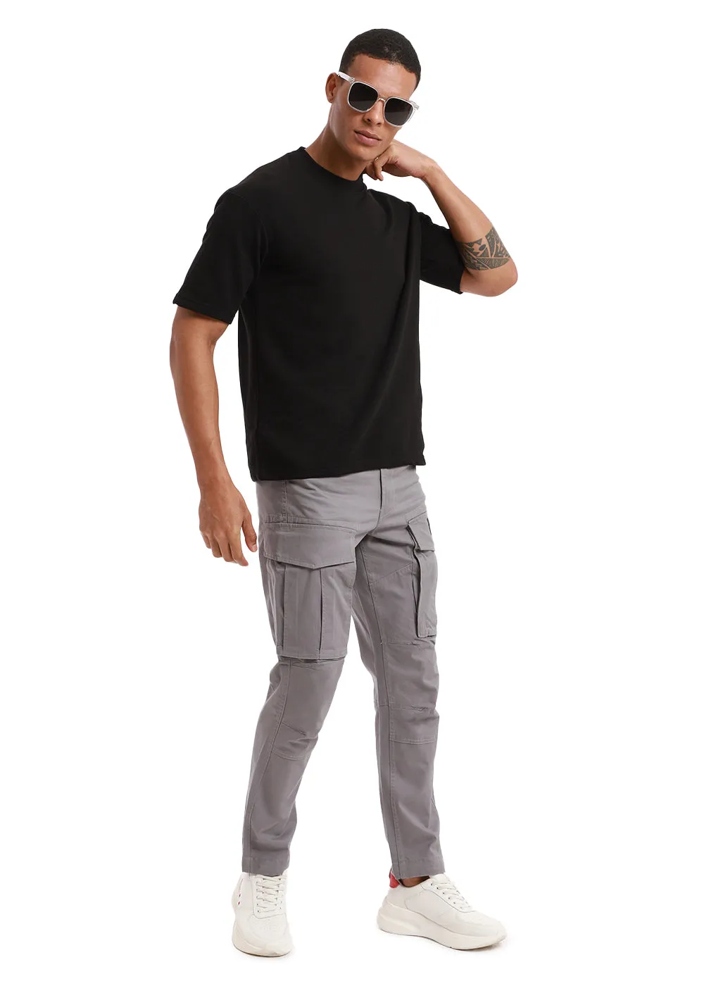 Aqua Gray Cargo Pant