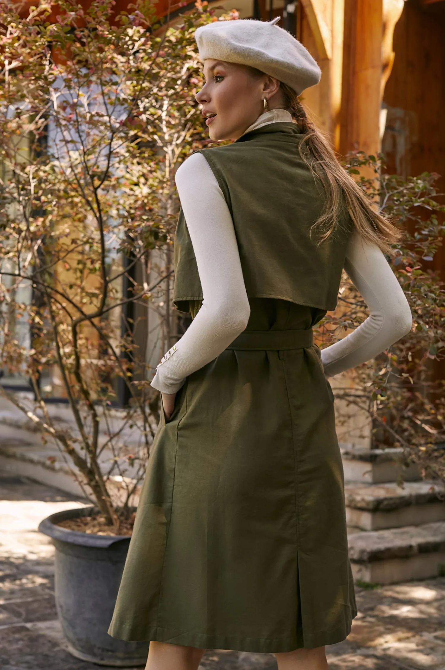 Arden Belted Vest Trench