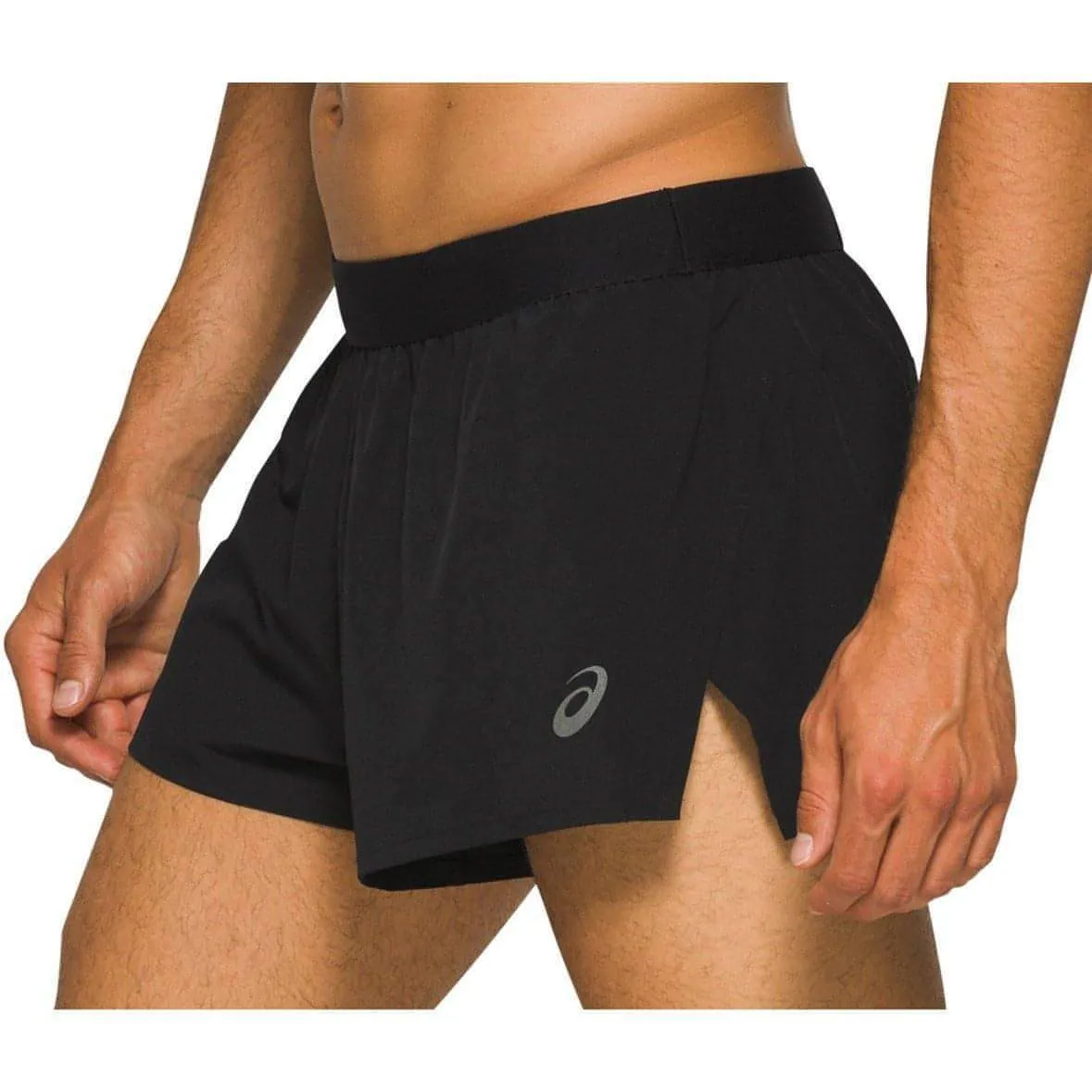 Asics Road Split Mens Running Shorts - Black