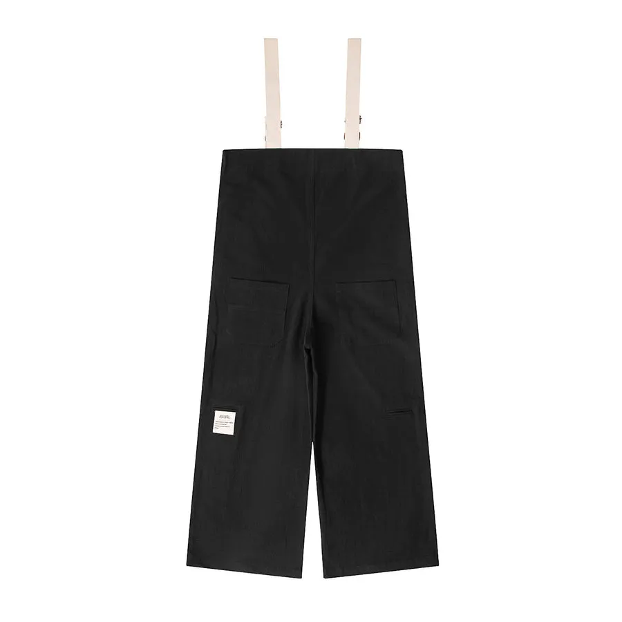 A[S]USL COTTON LINEN ALLOVER PANTS-BLACK