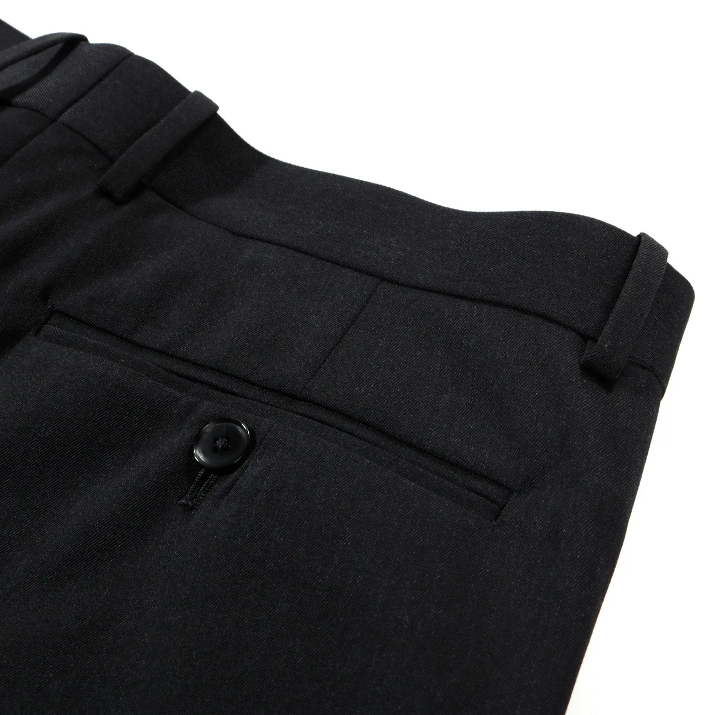 AURALEE LIGHT WOOL MAX GABARDINE SLACKS BLACK