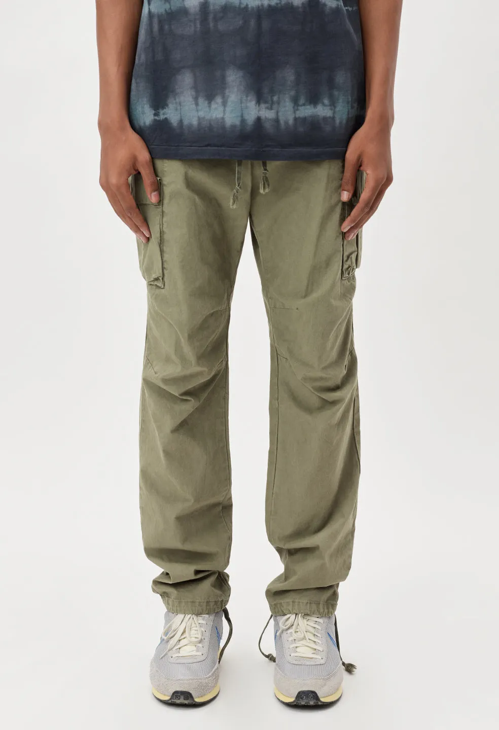 Back Sateen Cargo Pants / Olive