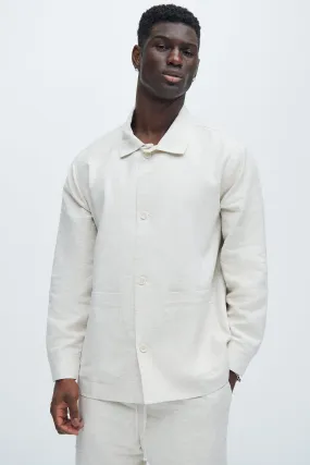 Bahamas Linen Chore Jacket - Oatmeal