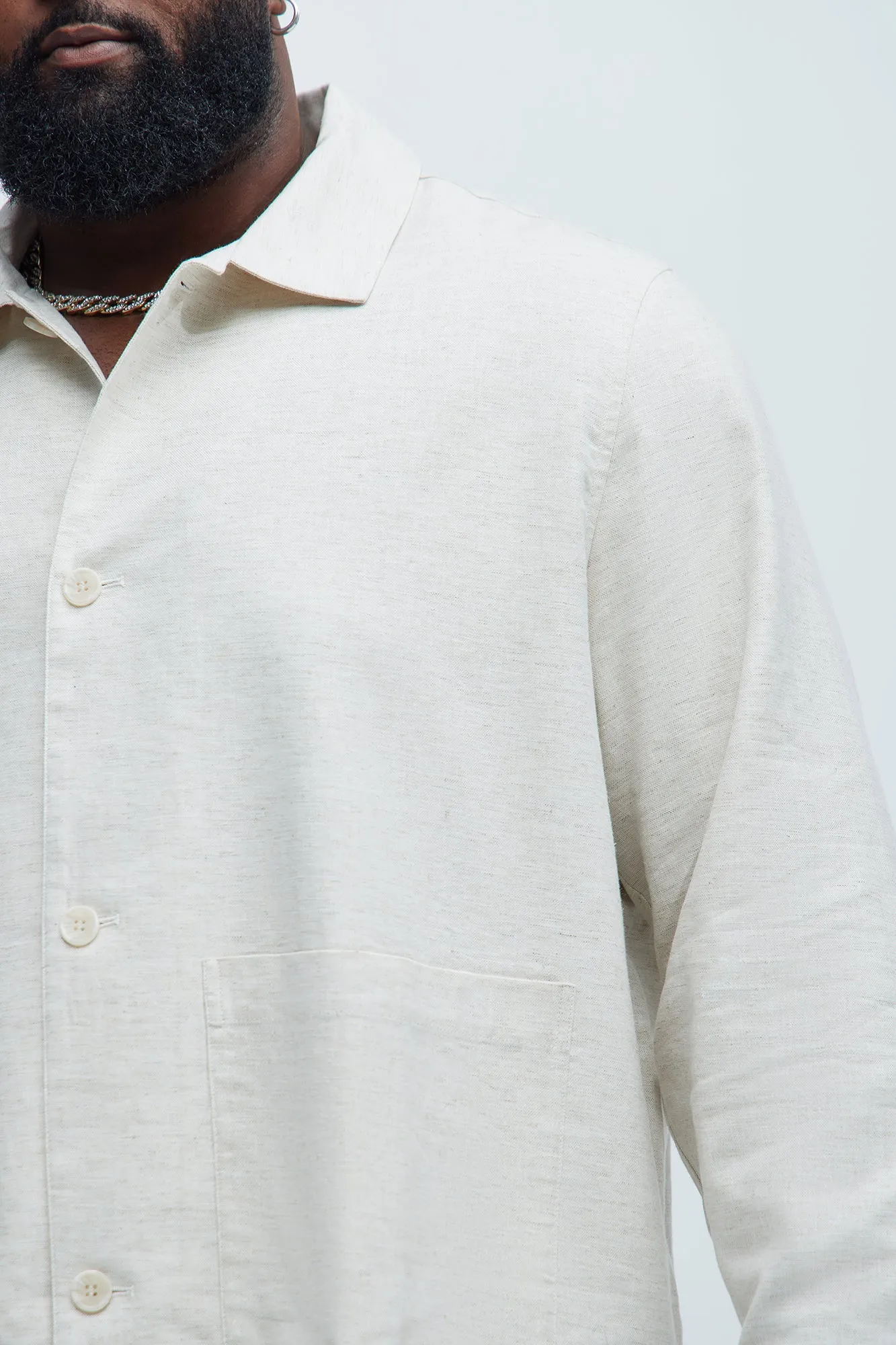 Bahamas Linen Chore Jacket - Oatmeal