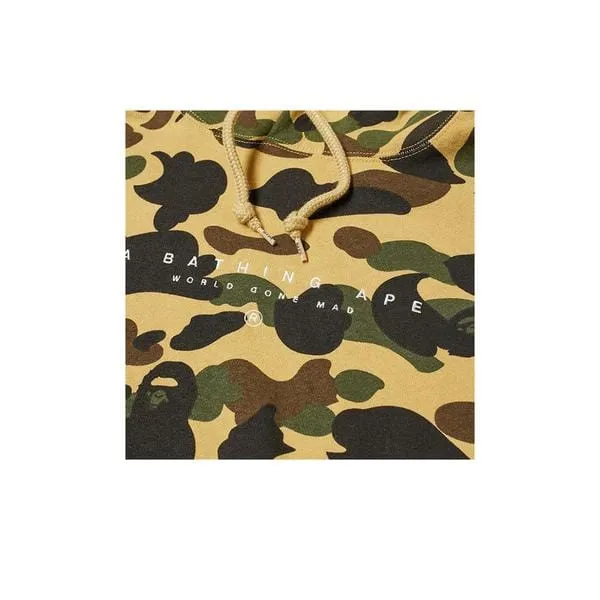 BAPE WORLD GONE MAD HOODIE CAMO YELLOW