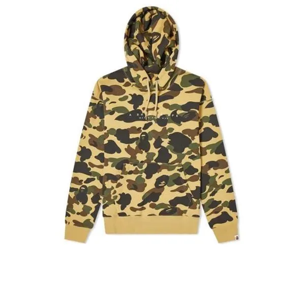 BAPE WORLD GONE MAD HOODIE CAMO YELLOW