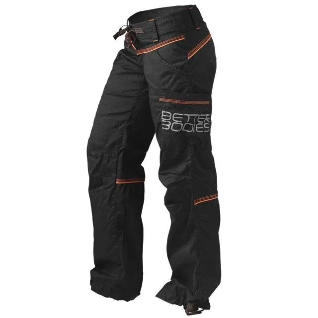 Better Bodies contrast Windpant - Black-Orange