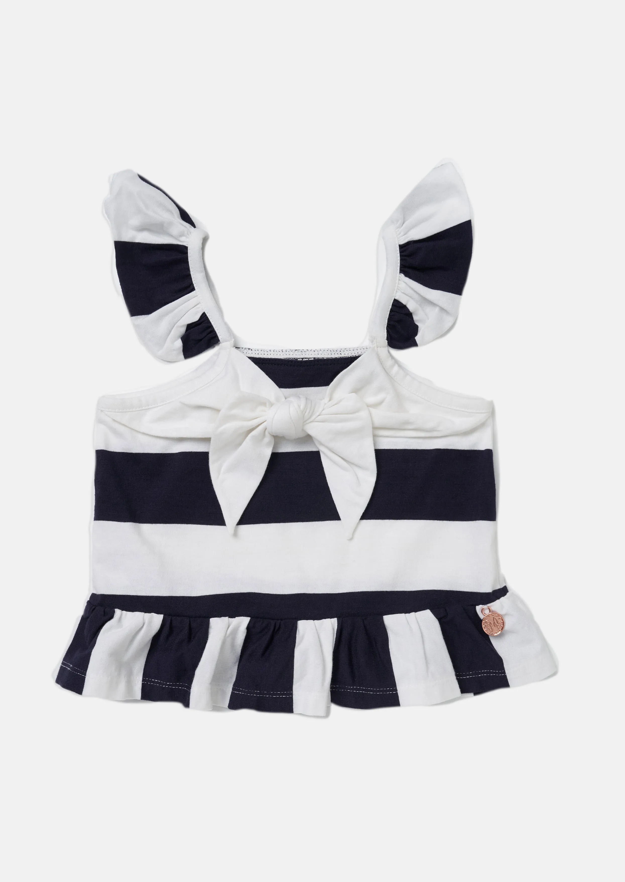 Billie Jersey Stripe Bow Vest