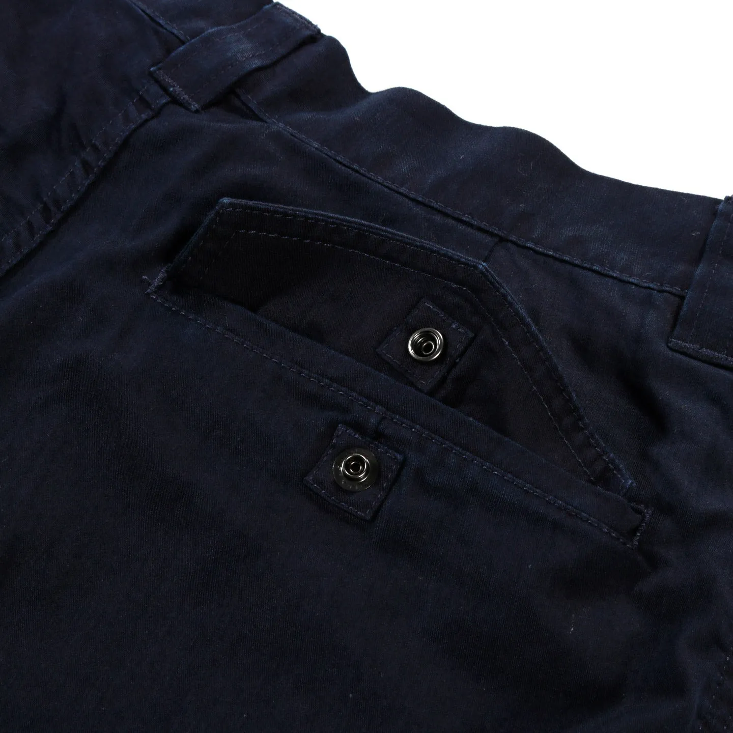 BLUE BLUE JAPAN INDIGO NYLON SATIN CARGO PANTS