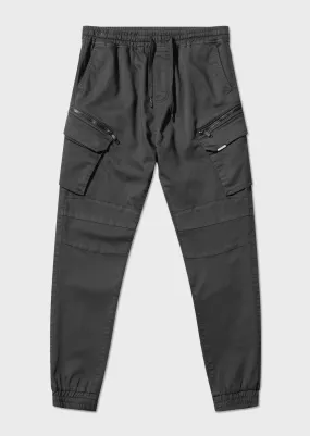 Bonetti Charcoal Slim Fit Cuffed Cargos