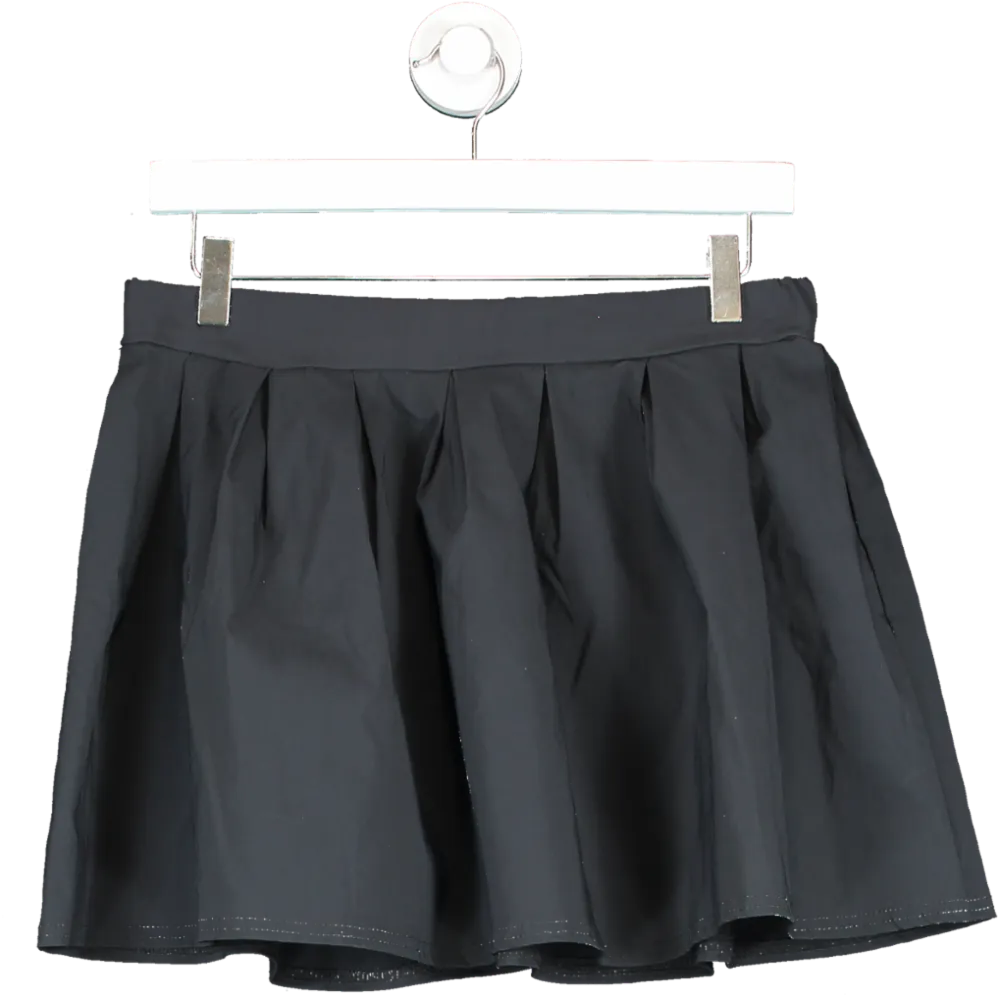 boohoo Black Pleated Mini Skirt UK 14