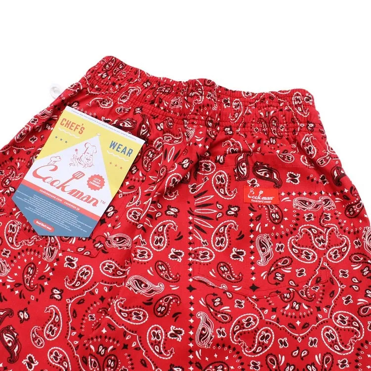 Cookman Chef Pants - Paisley : Red