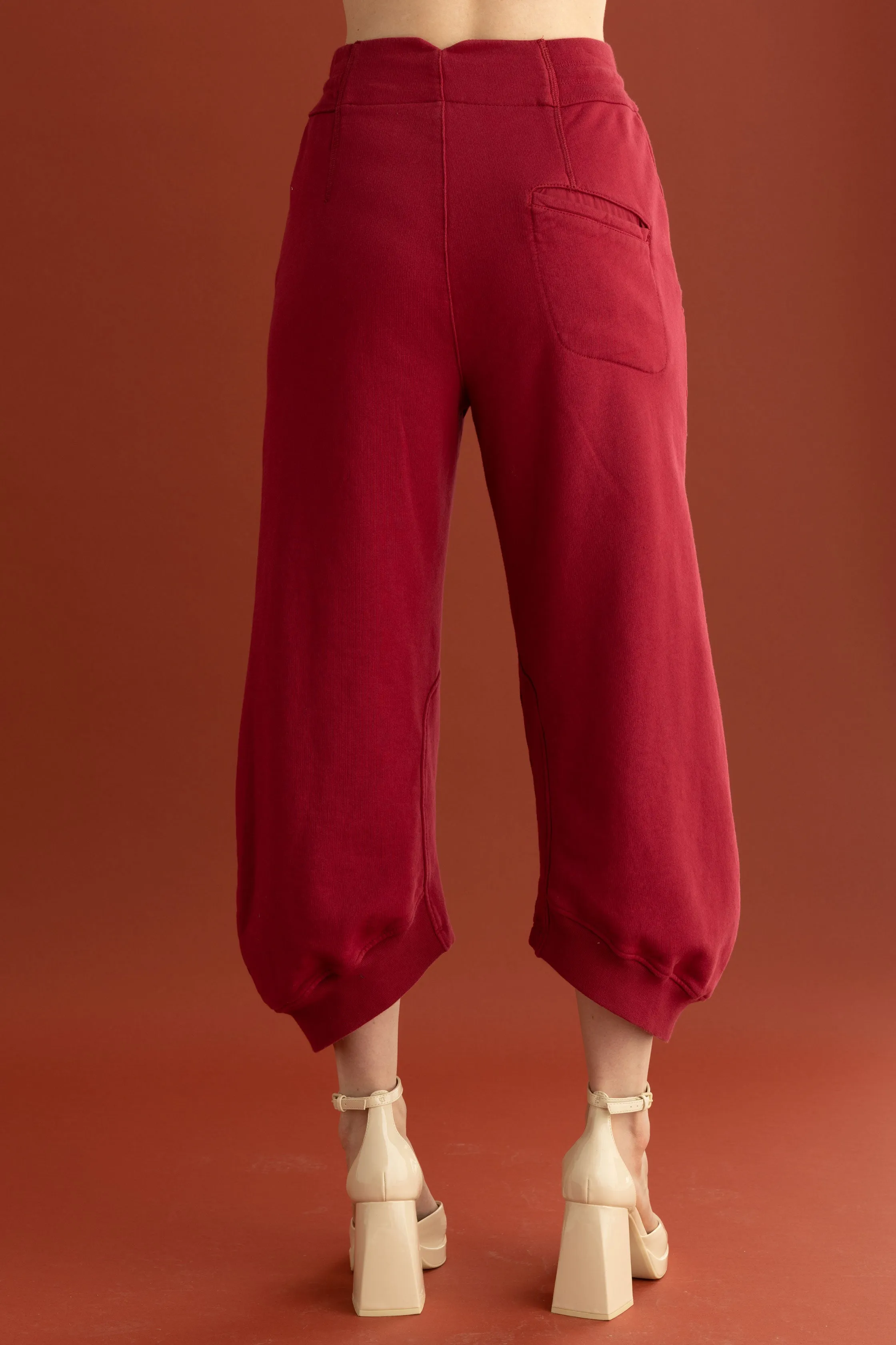 Cotton Fleece Jogging Pants Garment Dyed 06QU 1047