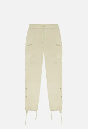 Cotton Poplin Frame Cargo Pants / Desert