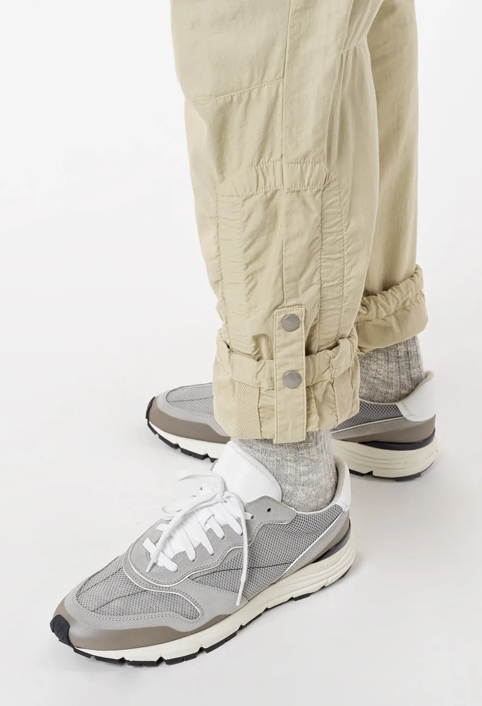 Cotton Poplin Frame Cargo Pants / Desert