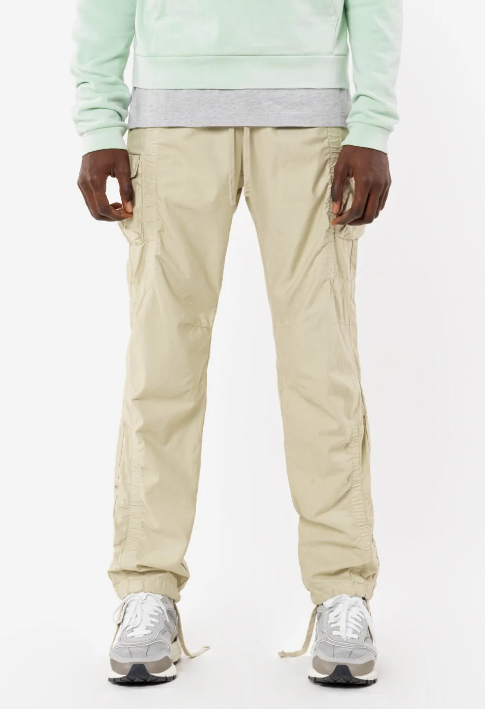 Cotton Poplin Frame Cargo Pants / Desert