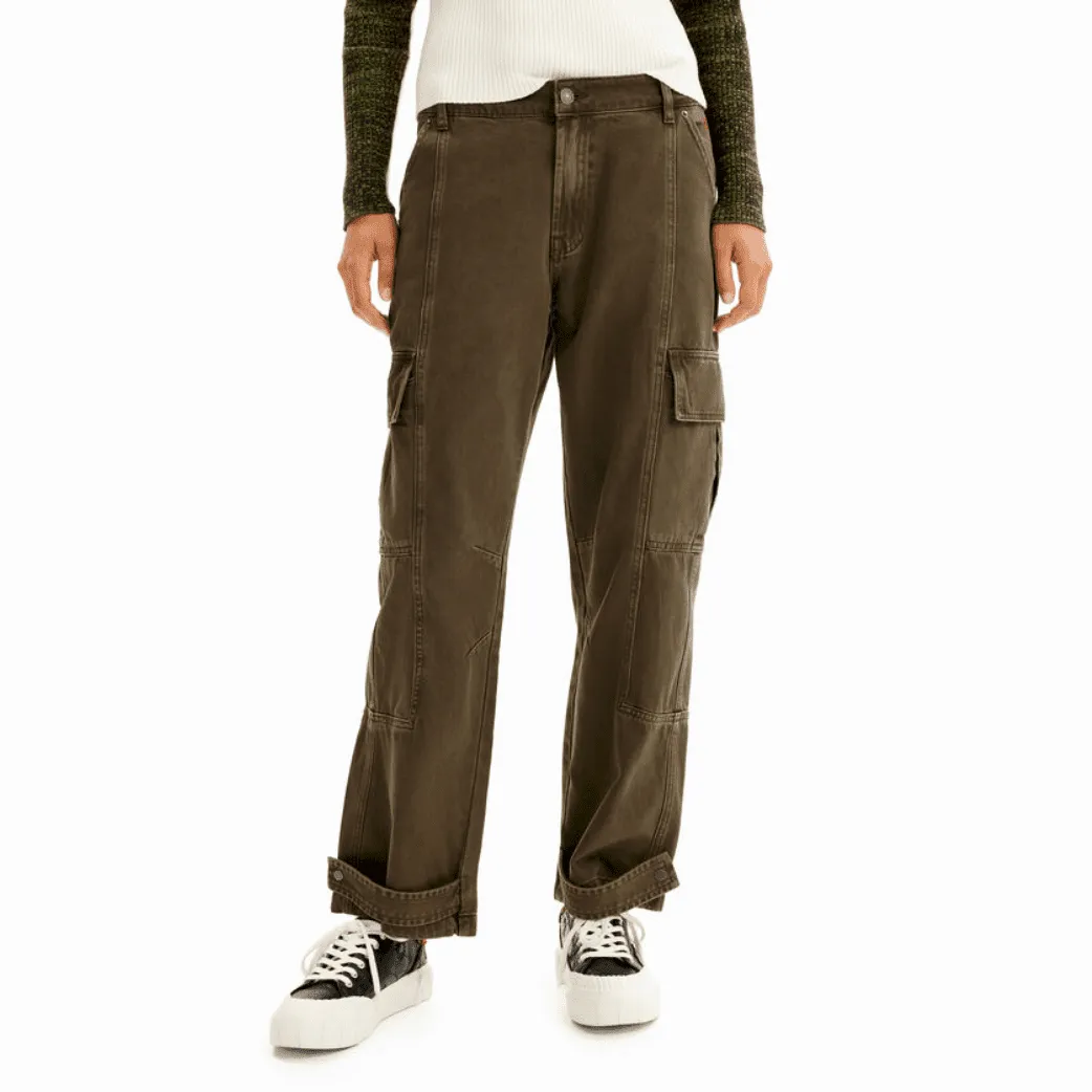 Desigual Cargo Khaki Pocket Denim