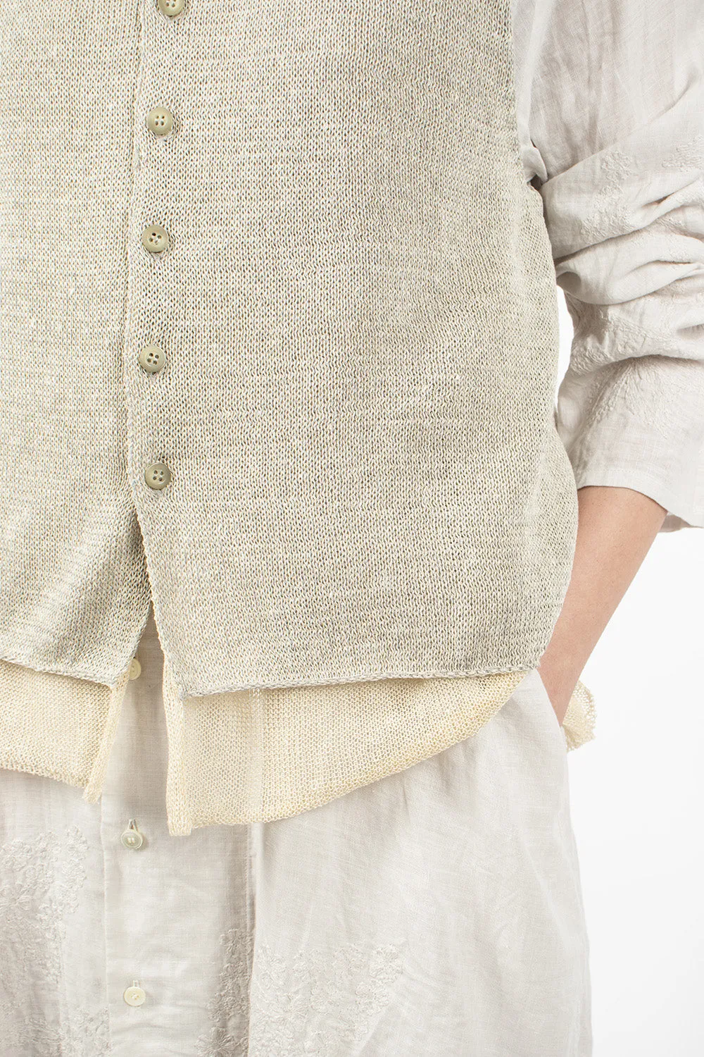 Double Layer Vest Ash Beige