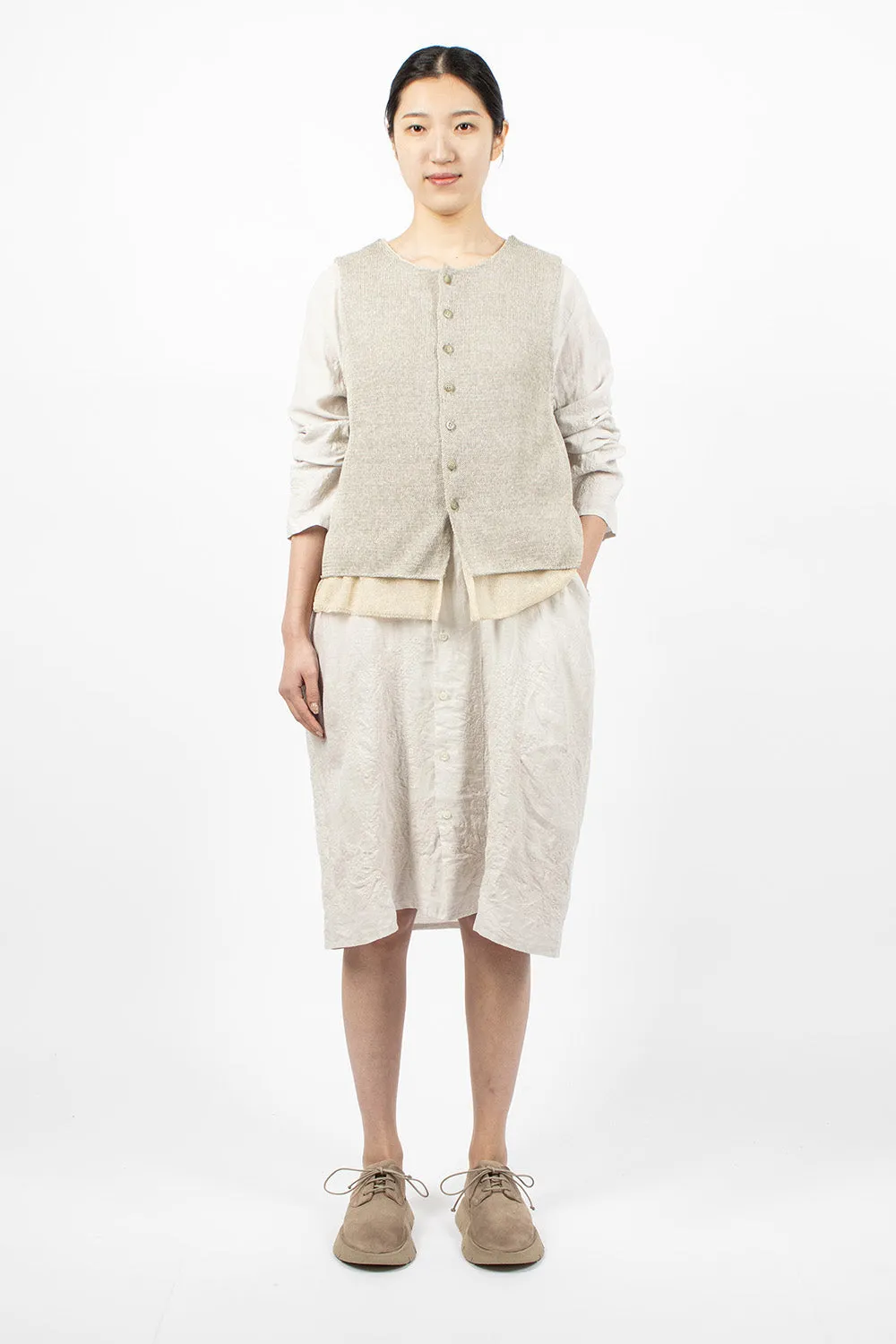 Double Layer Vest Ash Beige