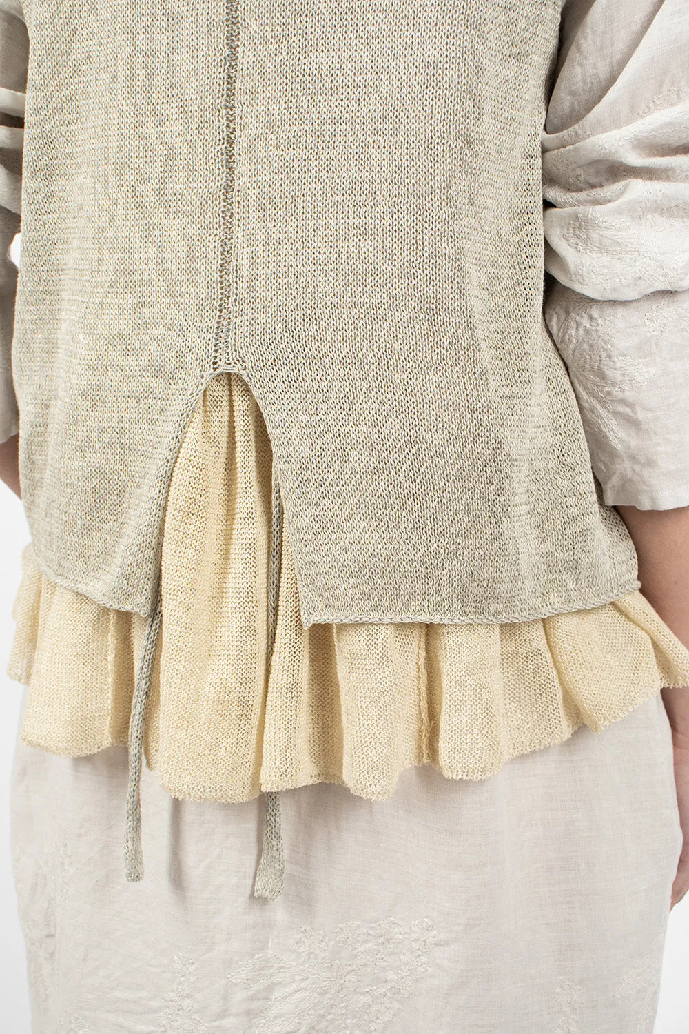 Double Layer Vest Ash Beige