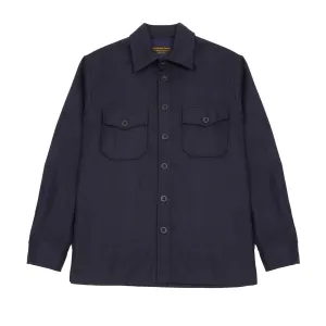 East Harbour Surplus Moab Wool Overshirt in Navy