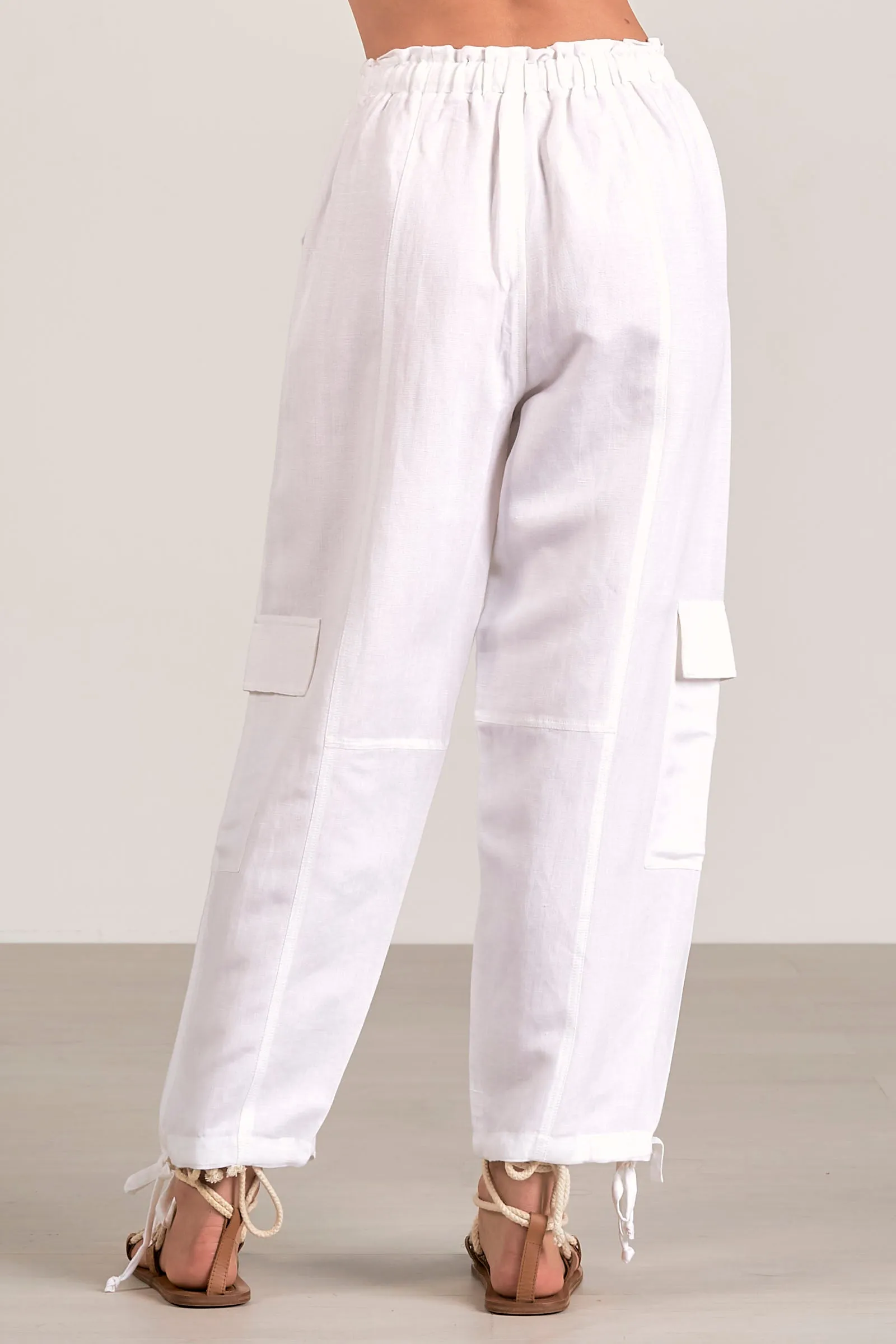 Elan White Cargo Pant