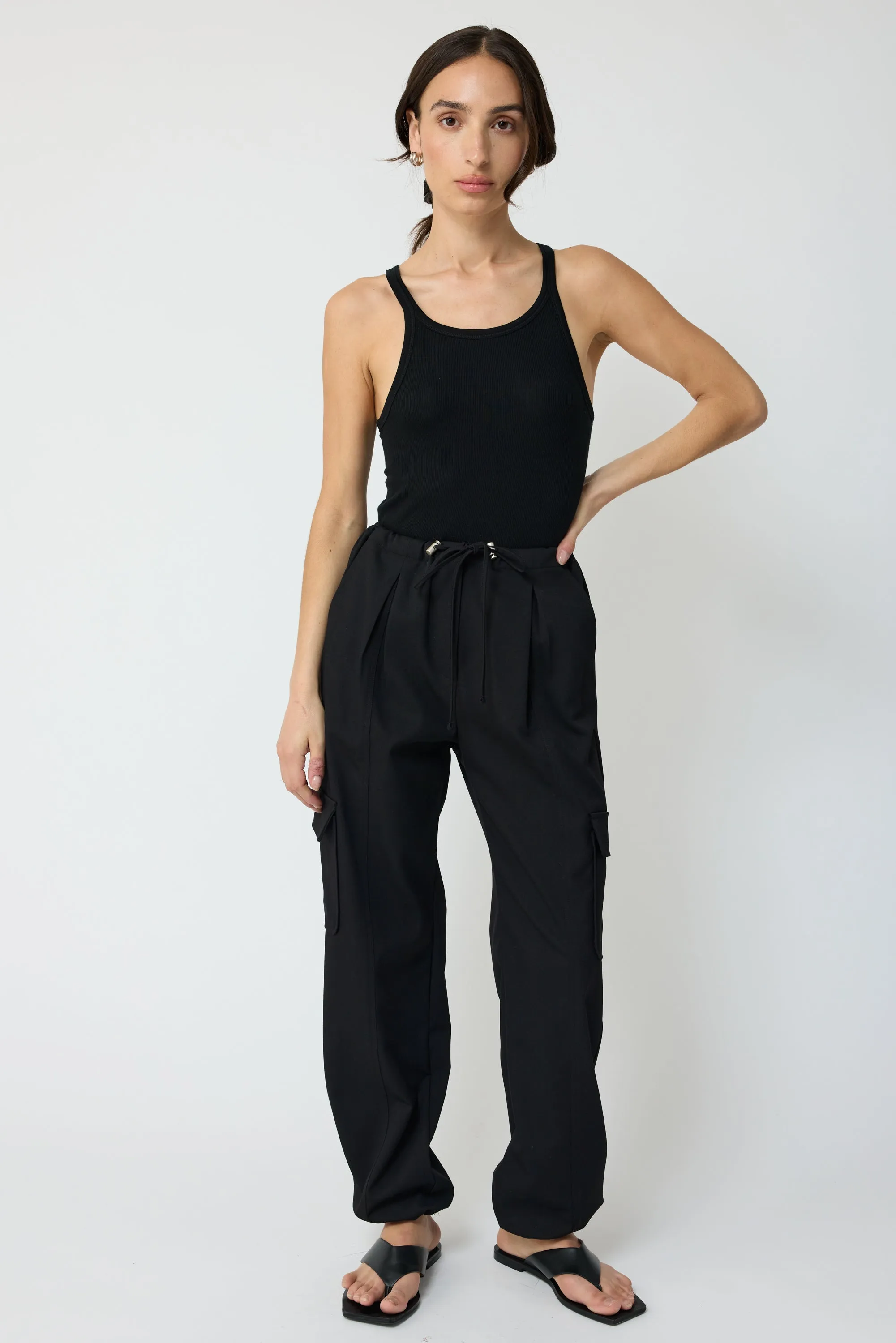 Elastic Ankle Cargo Pants