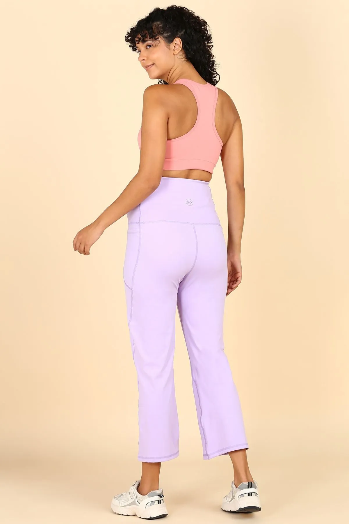 Full Bump-Coverage Lavender Flair Maternity Pants