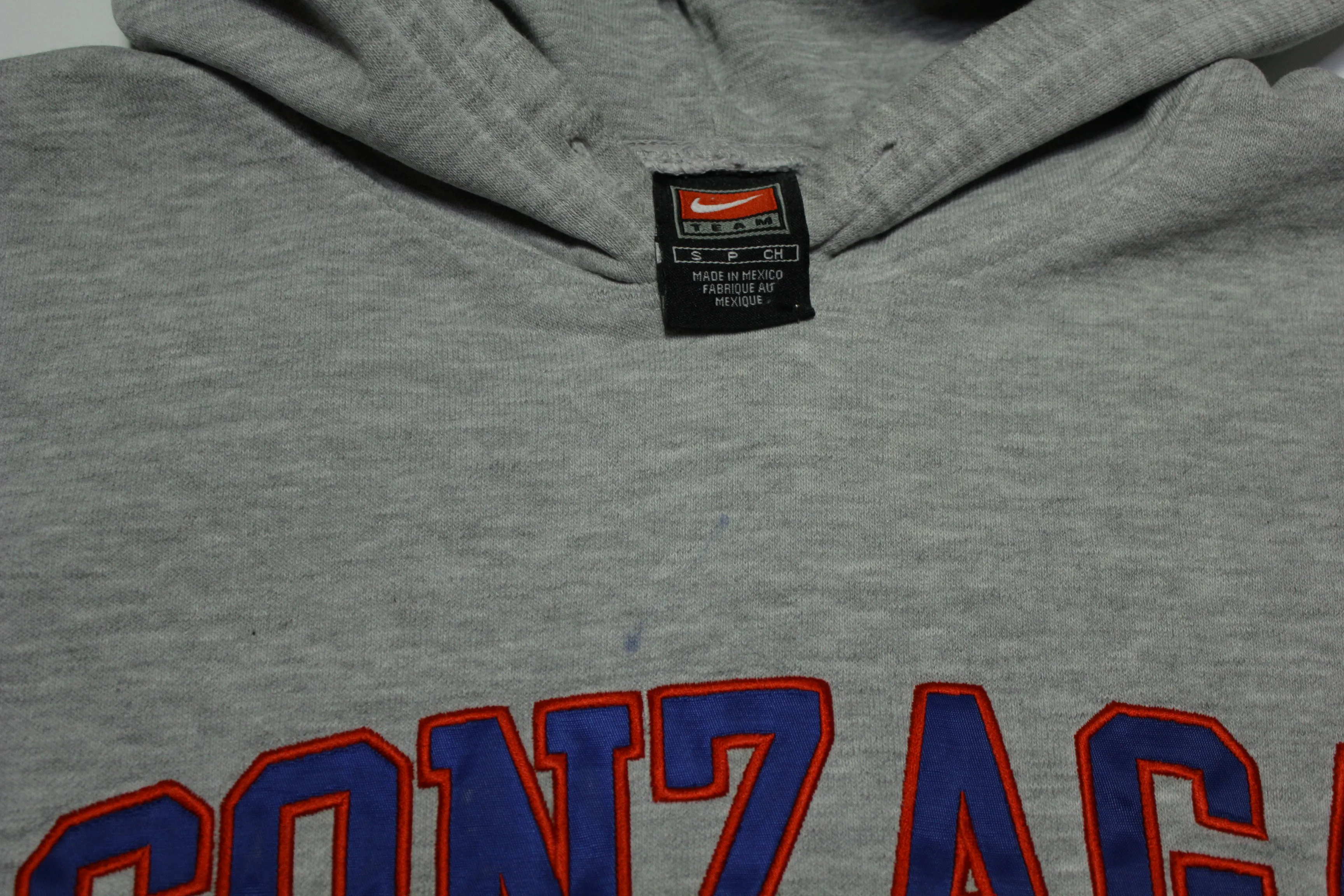 Gonzaga Spokane Vintage 00s Y2K Nike Center Check Swoosh Hoodie Sweatshirt