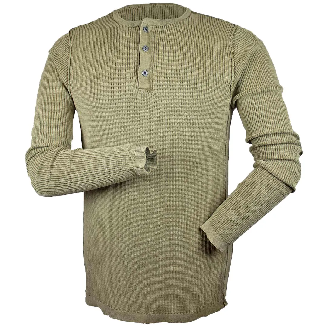 Hedge Men's Waffle Knit Henley T-Shirt