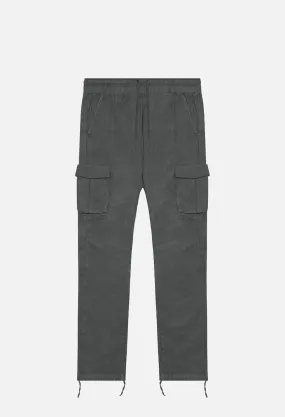 Herringbone Cargo Pants / Charcoal