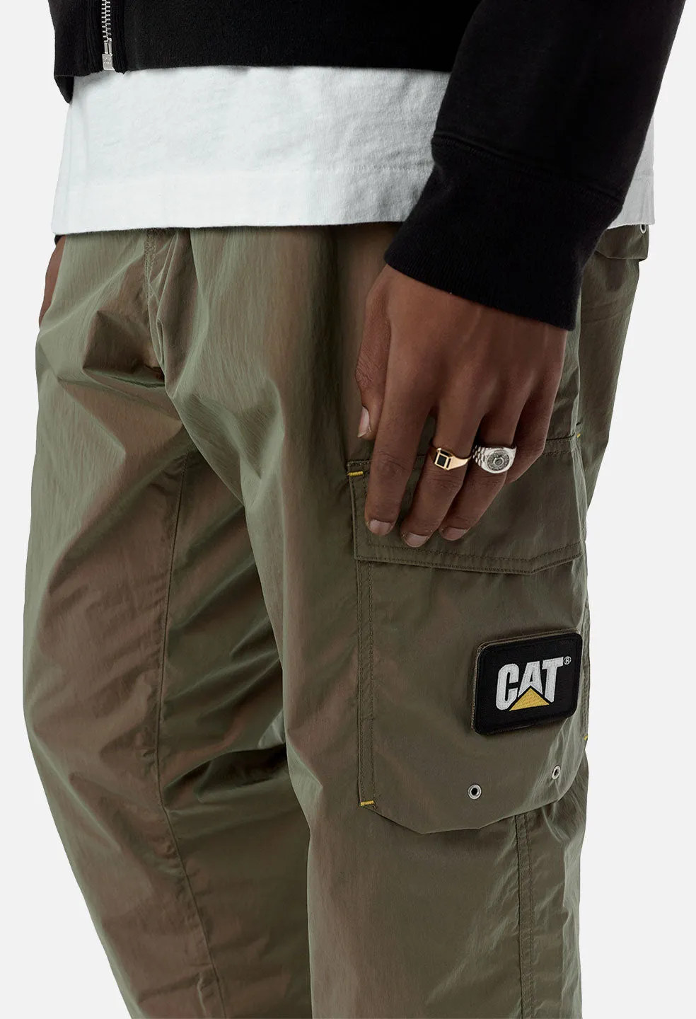 JE X CAT Iridescent Cargo Pant / Olive