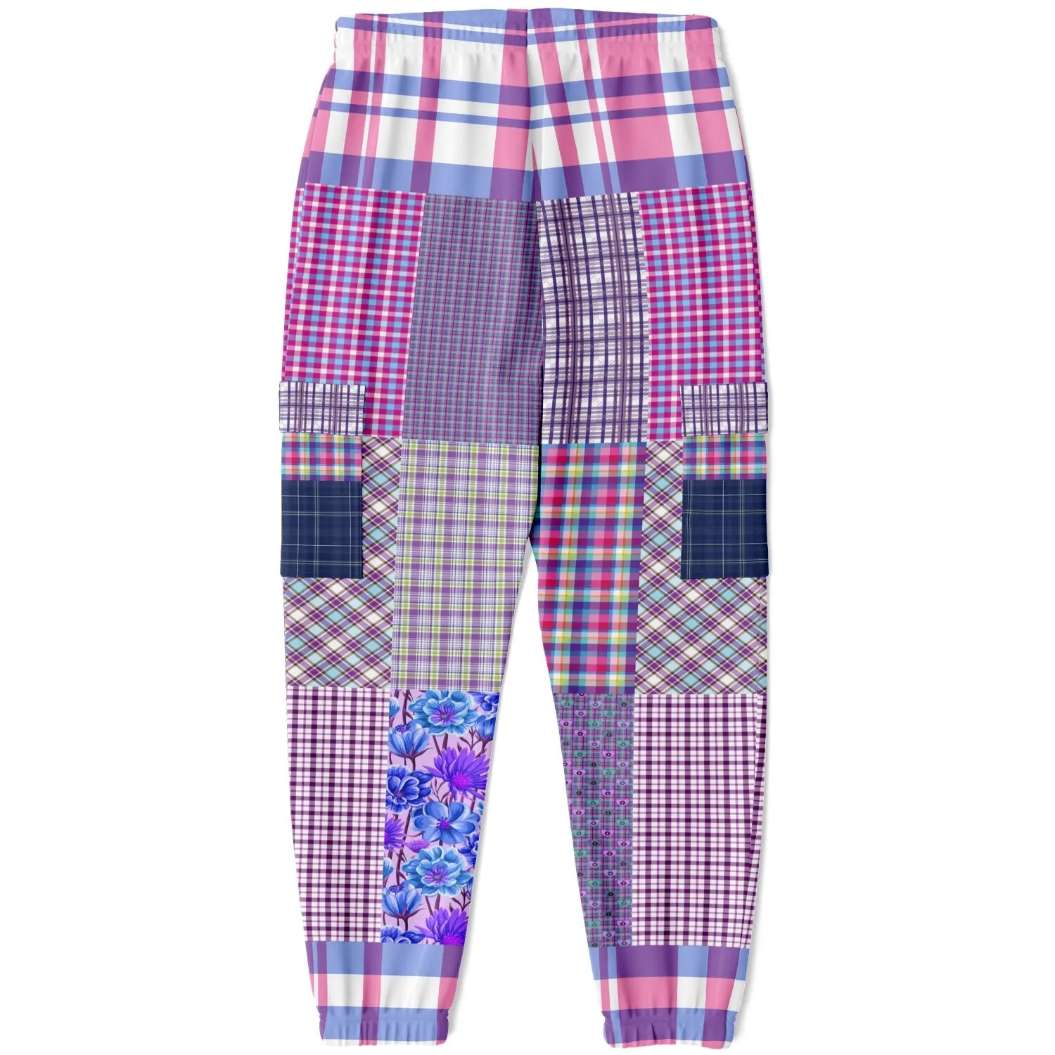 Lavender Fields Purple Plaid Unisex Eco-Poly Cargo Joggers