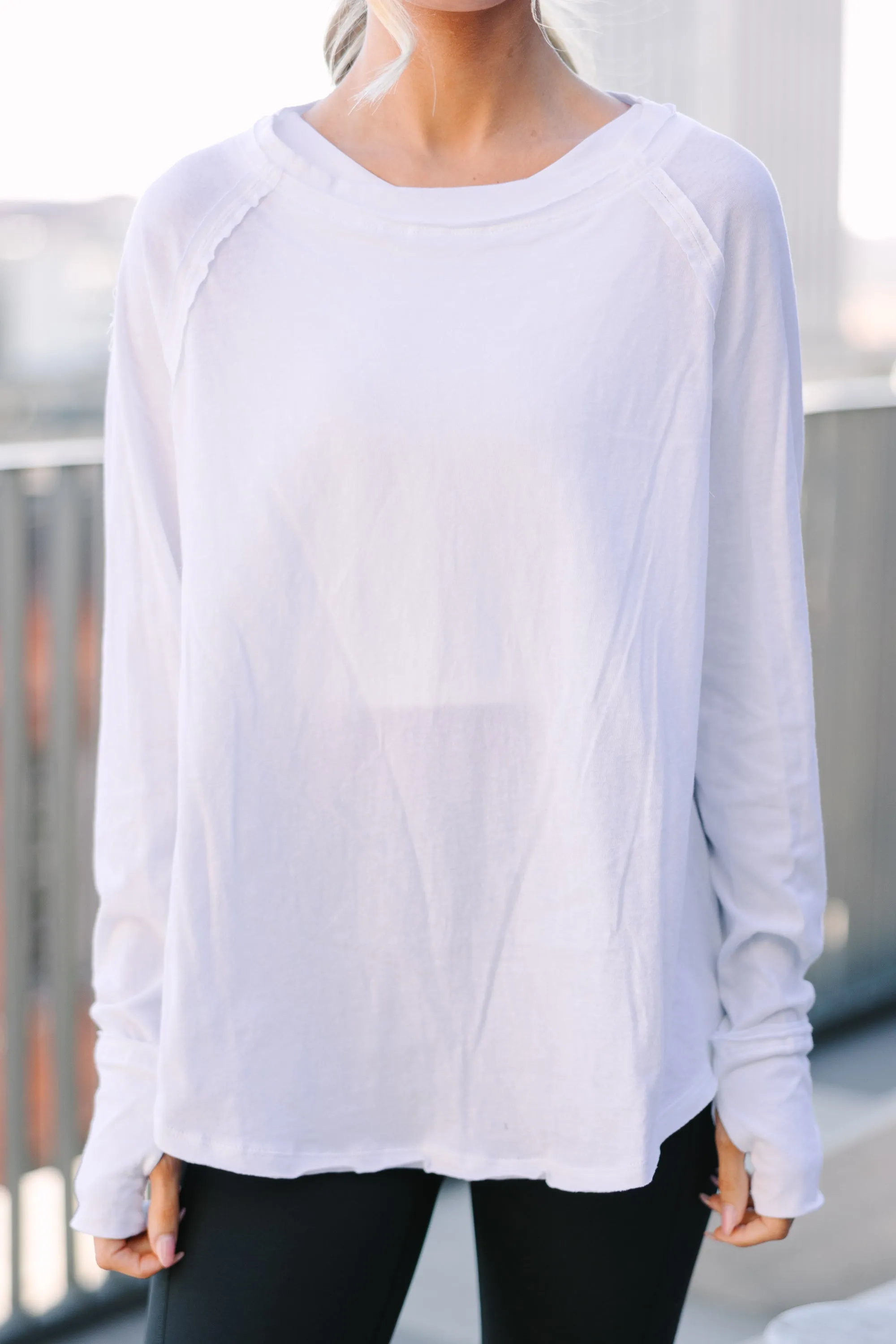 Make It Your Day White Raglan Top