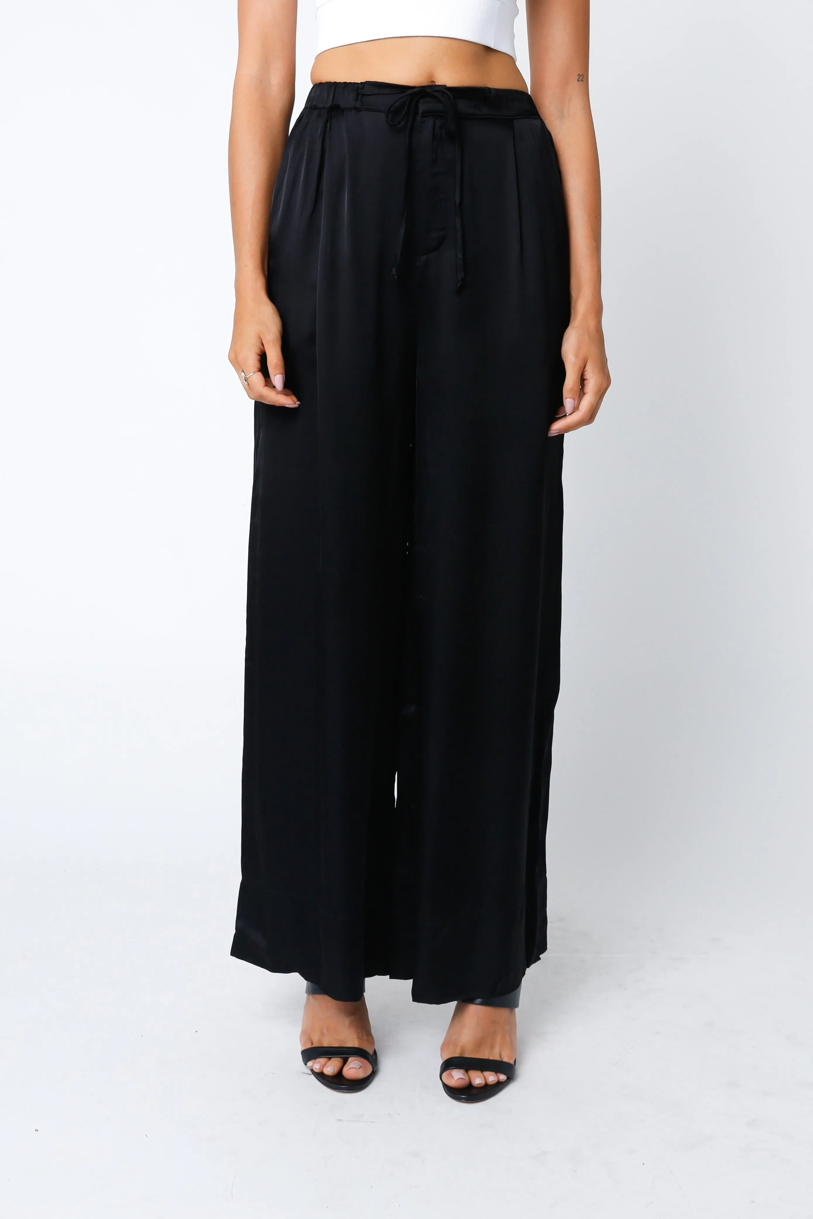 Margo Satin Drawstring Pants