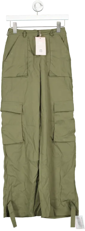 Missy Empire Green Ainsley Pocket Detail Cargo Pants UK 8