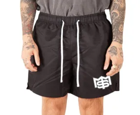 M$M - Black Running Poly Shorts