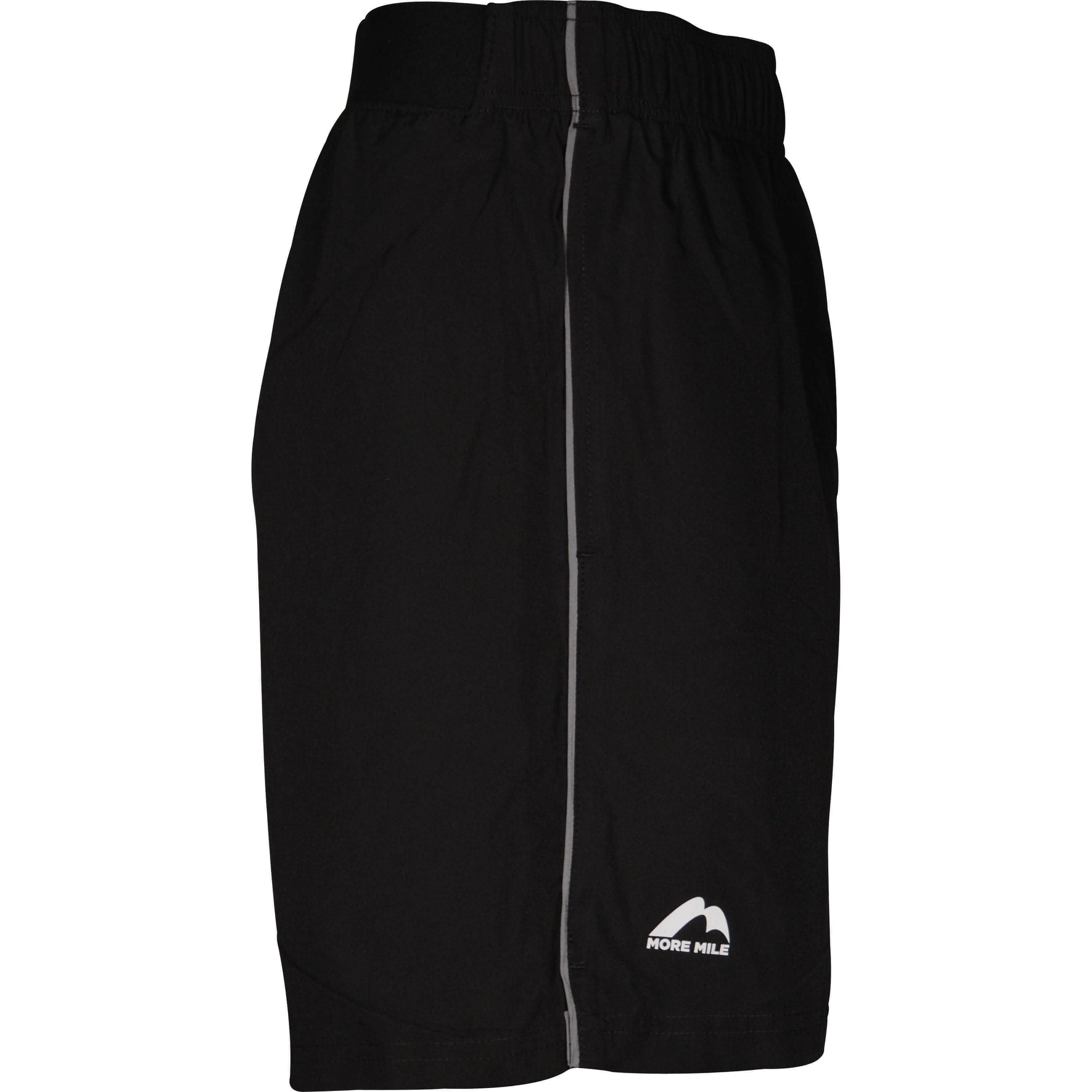 More Mile Action 7 Inch Mens Running Shorts - Black