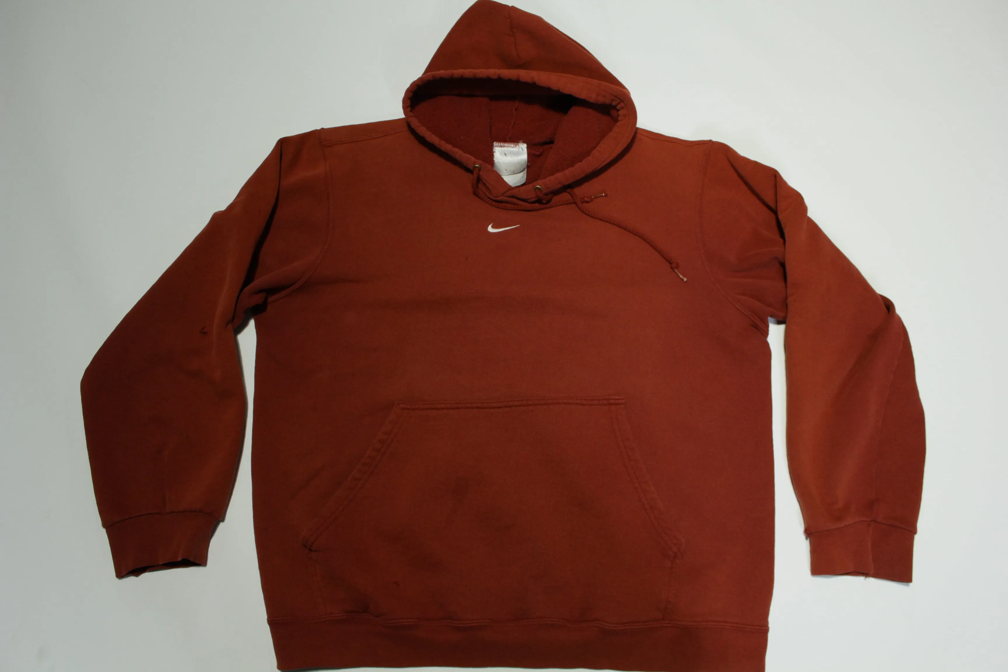 Nike Vintage 00's Y2K Center Swoosh Check Red Hoodie Sweatshirt Travis Scott Pullover