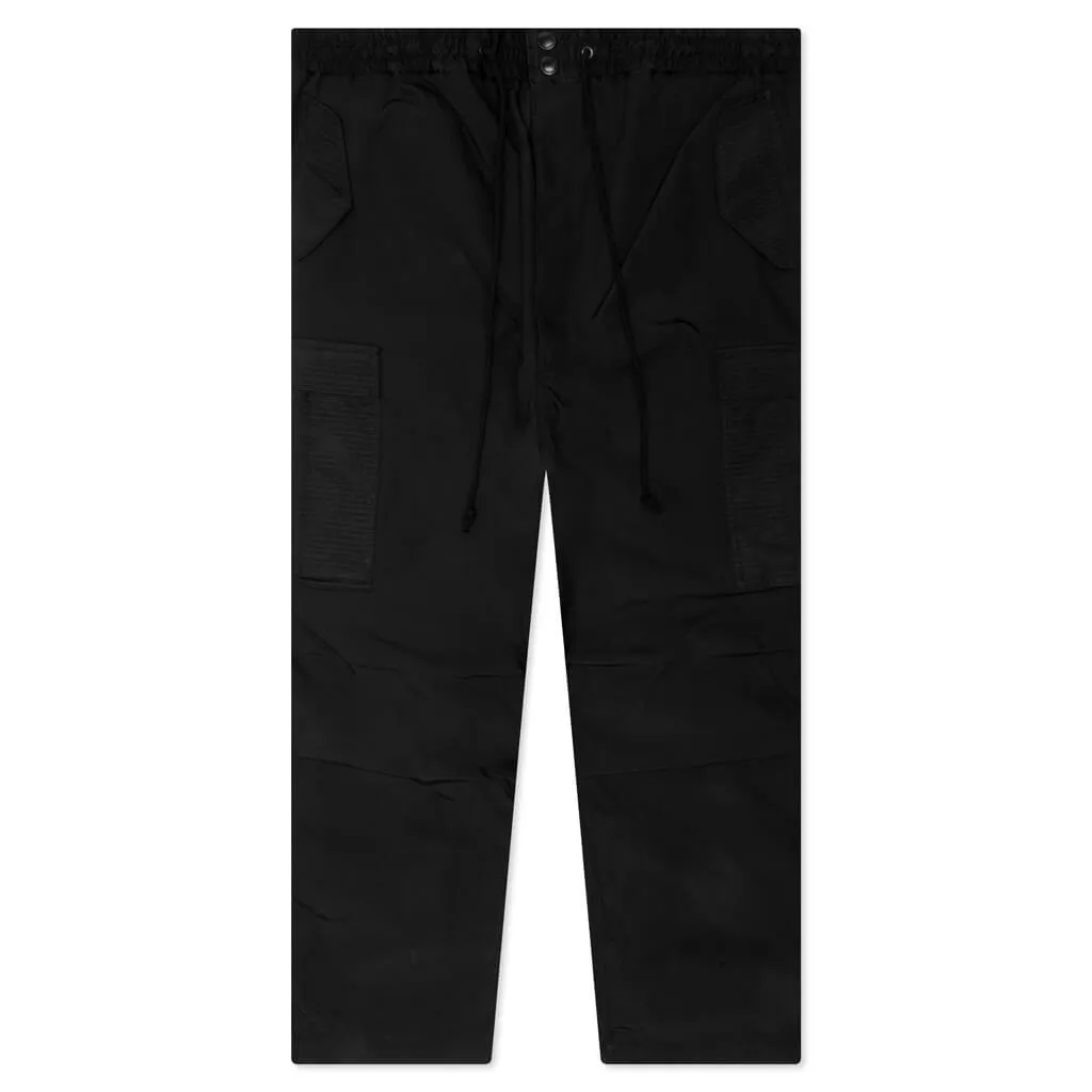 Nylon Cargo Pants - Black