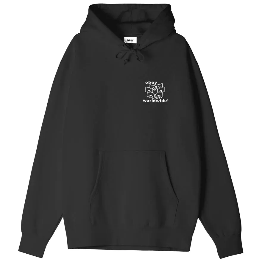 Obey Men's Wordwide Eyes Heavyweight Hoodie 117463364 Black