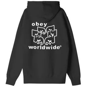 Obey Men's Wordwide Eyes Heavyweight Hoodie 117463364 Black