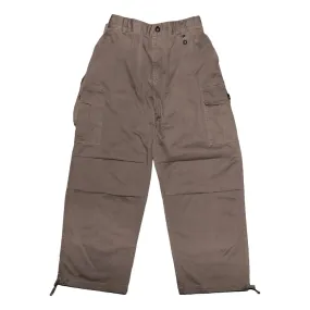 OPEN DIALOGUE KNEE PLEATED CARGO PANTS-KHAKI