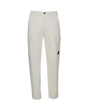 Pantalone Uomo CP Company Twill Stretch Cargo Pants Bianco