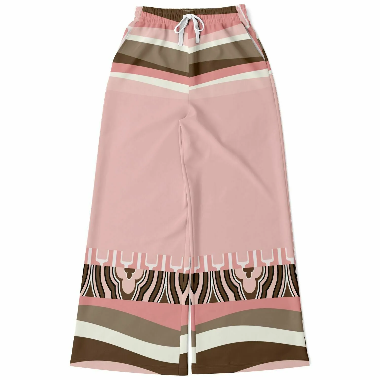 Pink Geo Zebra Eco-Poly Stretchy Phat Bellbottoms