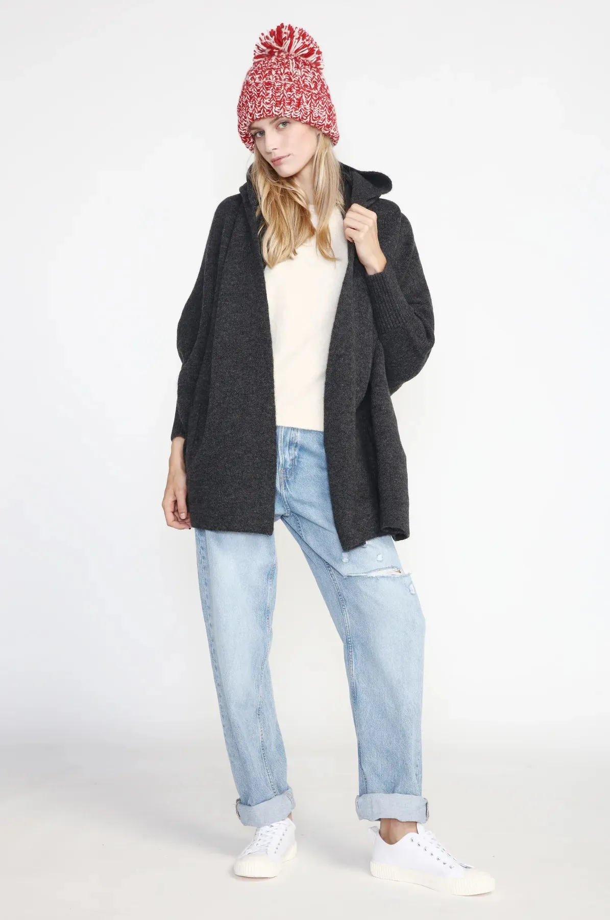 Pocket Shrug Cardigan with Hoodie